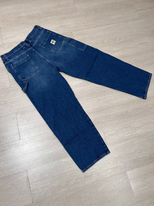 Stüssy Double Knee Denim Jeans - Blue Washed