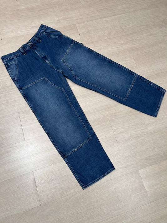 Stüssy Double Knee Denim Jeans - Blue Washed